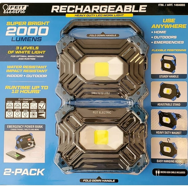 FEIT Electric LED Rechargeable 2000 Lumen Work Light,, 60 OFF