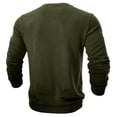 thumbnail image 4 of hopeusnice Men's Solid Color Shirts Long Sleeve Dress Shirts Slim Fit Lounge Tee Workout Activewear Casual Crew Neck Tops Fall Lightweight Clothing For Male Army Green L, 4 of 7