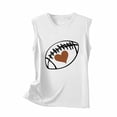 thumbnail image 4 of Vekome Football Tank Tops for Women Plus Size Sleeveless Shirts Loose Crewneck Casual Tee Shirts Football Summer Pullover Tops, 4 of 5