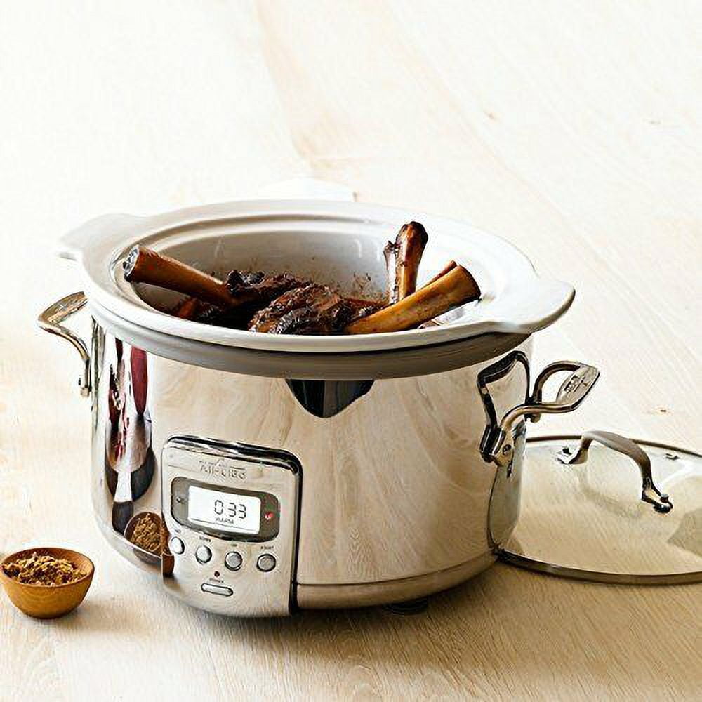 All Clad 4 Qt. Stainless Slow Cooker Crock Pot Ceramic Insert Model SERIE  SC03 - Shopping.com