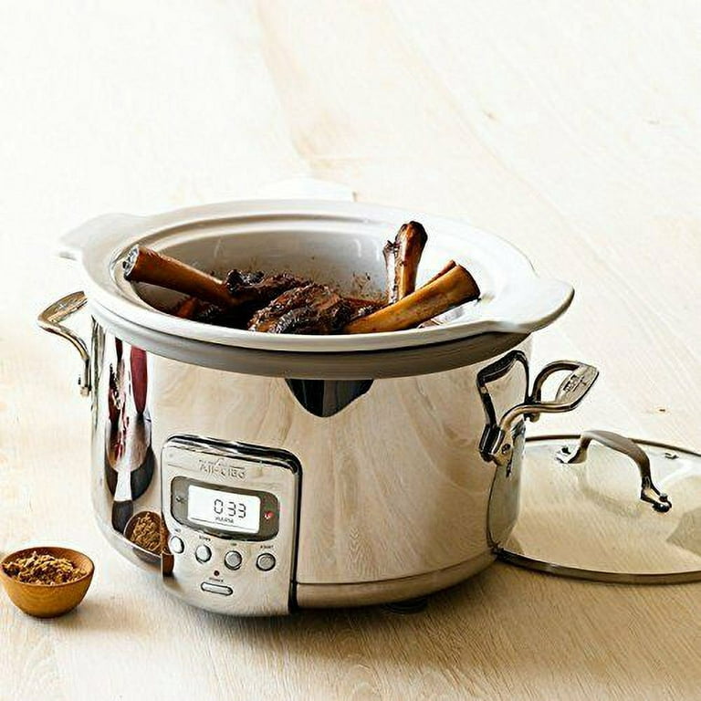 All-Clad SD710851 Slow Cooker with White Ceramic Insert & glass lid 4 quart  