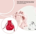 thumbnail image 1 of stanreset Velour Jewelry Bag Drawstring Round/Square Bottom Gift Small Pack Red/square bottom, 1 of 6