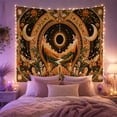thumbnail image 2 of Eclipse Mountain Valley with Crystals, Mystical Vintage Style for Celestial Art Lovers, Nature Wall Art, Halloween Gift, Tapestry Wall Hanging for Bedroom and Meditation Room, 2 of 7