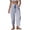Dark Blue -BO20, variant on Womens Faux Linen Striped Barrel Pants Comfy Drawstring Capri Pant with Pockets Summer Beach Vacation Lounge Trousers Sky Blue M