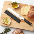 thumbnail image 2 of Kitchenaid Gourmet Forged Tripe-Rivet Bread Knife with Blade Cover, 8-inch, Black, 2 of 12
