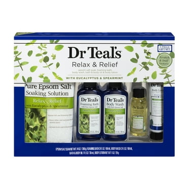 Dr Teal’s Relax & Relief Gift Set, Eucalyptus & Spearmint, 5 Piece