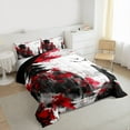 thumbnail image 3 of Castle Fairy Japanese Samurai 3 Pieces Queen Comforter Set for Boys Girls,Anime Exotic Style Ultra Soft Bedding Sets,Black Red Bedding Comforter Set Breathable,Lightweight Room Decor,Reversible, 3 of 8