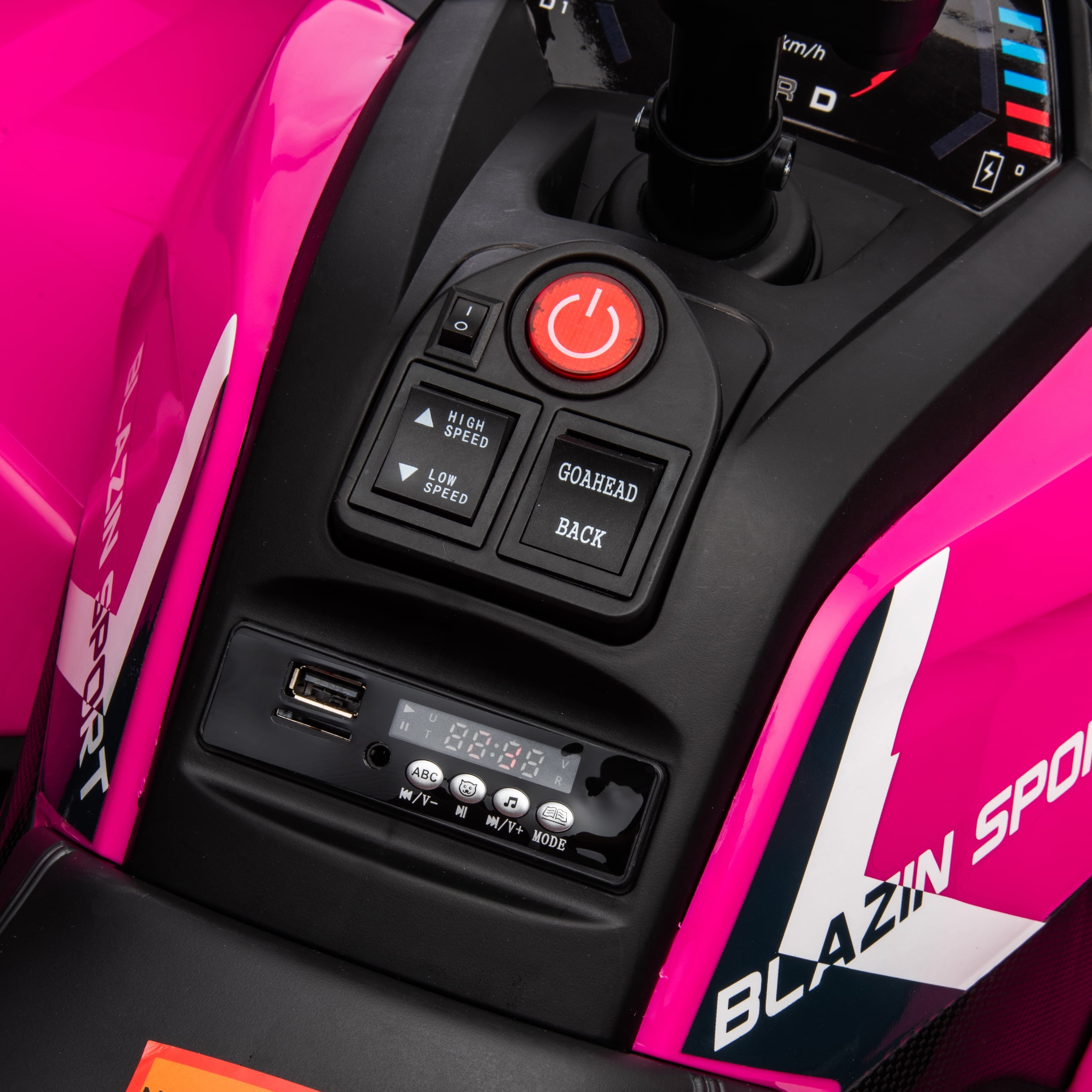 Blazin Wheels 12 Volt Battery Operated Pink ATV Ride-On with Lights and Sound