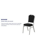 thumbnail image 2 of 4 Pk. HERCULES Series Crown Back Stacking Banquet Chair in Black Fabric - Silver Frame, 2 of 9