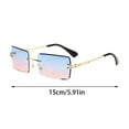 thumbnail image 2 of Glasses Riding Eyewear Unisex Rectangle Rimless Sunglasses for Outdoor Enthusiasts with Metal Frame and PC, 2 of 3