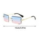 thumbnail image 3 of Gafas de sol rectangulares sin montura de moda para mujer y hombre Gafas cuadradas 400 Gafas unisex, 3 of 4