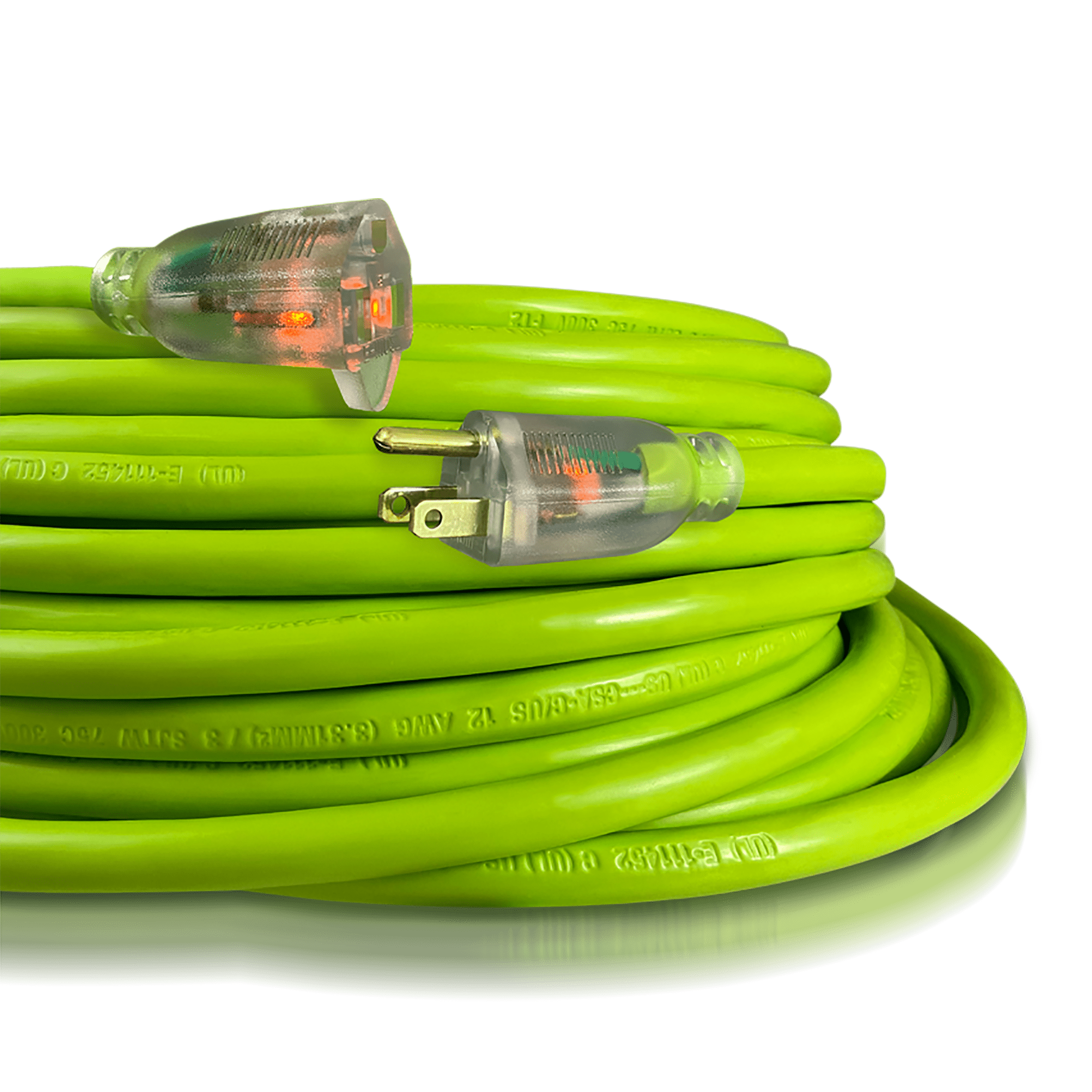 USW 14/3 100ft Cold Weather Extension Cord with 2 Lighted Plugs