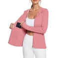 thumbnail image 2 of Summer Tops for Women Sun Shirts Jacket Zip Up Hoodie Long Sleeve Summer Ice Outdoor with Pockets, 2 of 6