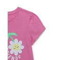 thumbnail image 3 of 365 Kids by Garanimals Girls Graphic Print Tee with Short Puff Sleeves, Sizes 4-10, 3 of 3