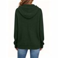 thumbnail image 5 of FAHUOMU Women's Half Button Shirt Hooded V Neck Long Sleeve Drawstring Pullover Tops Fall Winter Fashion Warm Clothes With Pockets, 5 of 7