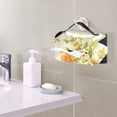 thumbnail image 6 of Yellow and Orange Floral Design Tissue Box Cover Leather Square Rectangle Tissue Box Holder for Bathroom Living Room Desk Office Decor, 6 of 7