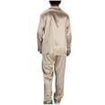 thumbnail image 7 of Men's Classic Satin Pajama Set Long Sleeve Silk Satin Sleepwear Button Down Smooth 2-Piece Pjs Set, 7 of 7