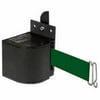 Lavi Industries 50-3017WB-18-FG Fixed Mount Safety Barricade, Retractable Belt Extension - 18 Ft. Forest Green