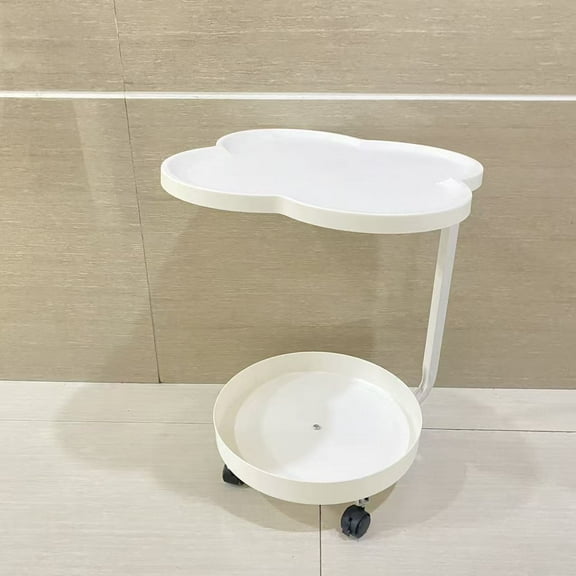 NEWDS Nightstands,Modern End Table with Wheels, Small Round Nightstand Bedside Table for Living Room, Bedroom, or Small Spaces