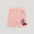 thumbnail image 2 of ZACPNCV Toddler Boys Knit Shorts Baby Summer Cotton Pull-on Active Jogger Shorts Animals Printed Elastic Waist Shorts with Pockets Pink 4-5 Years, 2 of 6