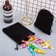 thumbnail image 5 of 50 bolsas rectangulares de terciopelo para regalo, color negro, 12 x 10 cm, 5 of 7
