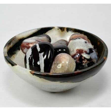 Natural India Agate - 5PCS Colorful Black White Blue Red Agate Cabochon Pebbles Banded Natural Multicolor Polished Crystal Quartz Mineral Stone Cab - India