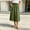 *Army Green, variant on Women's Elastic High Waist A Line Midi Skirt with Pockets, Casual Summer Flared Skirt Navy,Women's Plus S