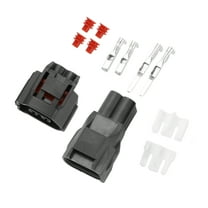 Unique Bargains 2 Pin Front Fog Light Assembly Connector Plug Male Female Wire Terminal Connector for Chevrolet 1 Set