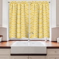 thumbnail image 2 of Ambesonne Yellow and White Kitchen Curtains, Ocean Waves, 55"x39", Marigold White, 2 of 3