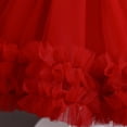thumbnail image 7 of vastwit Baby Girls Princess Sequins Bowknot Dress Kids Puff Sleeve Birthday Pageant Wedding Tutu Gown Red 4-5, 7 of 7