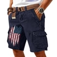thumbnail image 4 of CONZONE Independence Day Mens Cargo Shorts Buttons 4Th Of July Shorts for Men Patriotic Usa Flag Graphic Lightweight Outdoor Shorts With Pockets, 4 of 4
