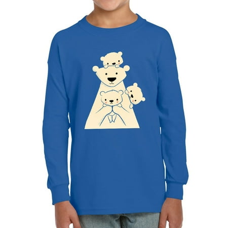 

Image Conscious Polar Bear Family Long Sleeve Toddler -Jay Fleck Designs Unisex Regular Fit