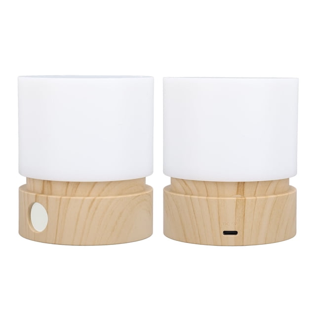 Lámpara De Mesita De Noche LED, Temporizador, Luz De Noche De Mesa Inalámbrica Regulable, Recargable Para Oficina, Sala De Estar