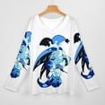 thumbnail image 3 of Shadow Milk Cookie Womens T Shirts V Neck Long Sleeve Tops Causal Loose Summer T-Shirts 4XL, 3 of 7