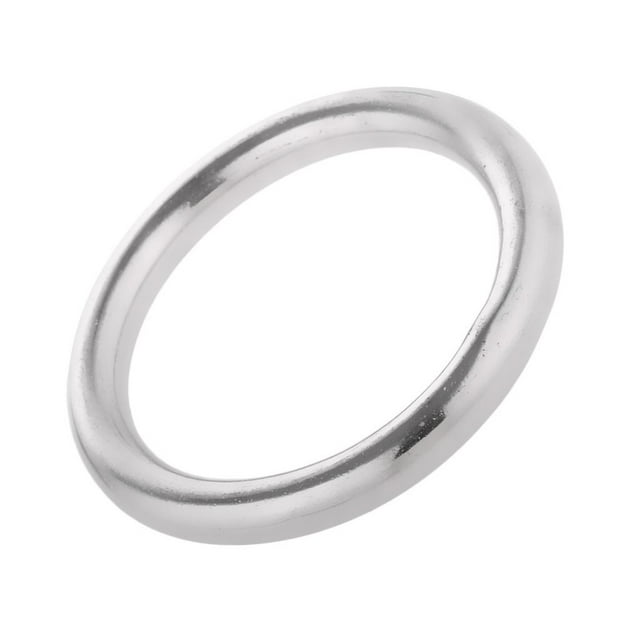 Stainless Steel Forged Unbreakable Solid Rings Rings Buckle for Purses Bags Backpack Straps Set - , 7 x 50mm
