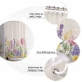 thumbnail image 5 of Summer Flower Plant Watercolor Shower Curtain for Bathroom, Farm Wildflower Retro Linen Waterproof Shower Curtains Washable Quick Dry with Hooks Bathtub Curtains 60x72 IN, 5 of 7