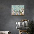thumbnail image 2 of Farmhouse Bathroom Wall Art Teal Floral Flower Butterfly Bathroom Pictures Farmhouse Bathroom Wall Decor Rustic Bathroom Canvas Painting Framed Artwork for Kitchen Bathroom Bedroom 16"x12", 2 of 6