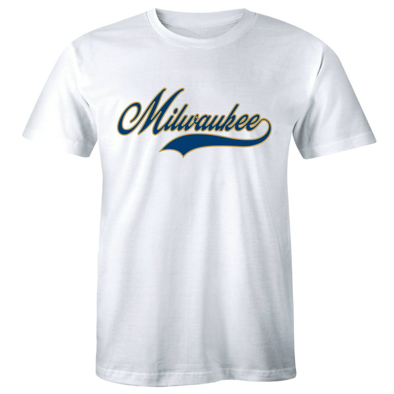Milwaukee City Script - Baseball Home Run Brewers Men City Town