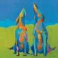 thumbnail image 3 of Adams, Phyllis 20x20 Black Modern Framed Museum Art Print Titled - Howling Hounds, 3 of 5