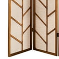 thumbnail image 5 of Benjara 3 Panel Screen with Jute Linen Fabric and Wooden Frame, Brown and Beige, 5 of 5