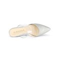 thumbnail image 4 of BLISSFUL STEP Women's Glitter Clear Strap Flat Mules Shoes Silver 7, 4 of 7