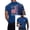 Blue, variant on 250 Anniversary USA Shirt Crewneck T-Shirt Men's Tshirts Shirts Short Sleeve T Shirt America Freedom Patriotic Flag Tee Blue M