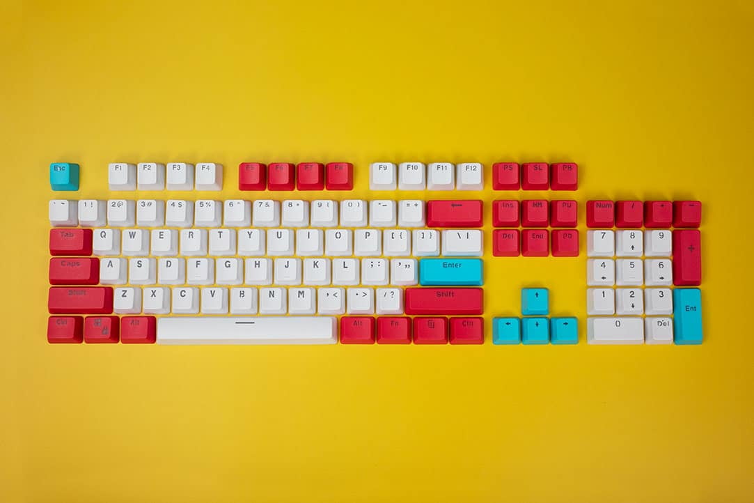 OEM Red Tide PBT Translucent Legends Keycaps (104 key set)