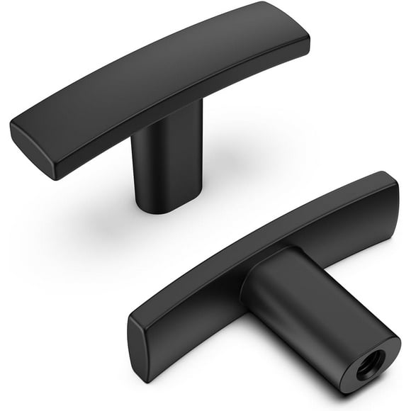GHSDFBB homdiy 10 Pack Matte Black Cabinet Knobs Kitchen Drawer Knobs Arch Cabinet Door Knob, Single Hole Cabinet Handles 2 Inch Bathroom Drawer Knobs Cabinet Hardware