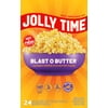 JOLLY TIME Blast O Butter Microwave Popcorn, 24 Ct (3.2 oz. Bags) Gluten-Free
