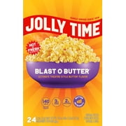 JOLLY TIME Blast O Butter Microwave Popcorn, 24 Ct (3.2 oz. Bags) Gluten-Free