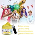 thumbnail image 6 of ikzee Coloring Hair Wax, Gold - Hair Styling Clay Washable - Temporary Hair Dye - Hair Color Wax For Women Men Kids Party Cosplay, 6 of 9