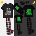 thumbnail image 1 of Pijamas familiares a juego de Navidad, conjunto de Pijamas cortos negros luminosos, Jesús es la razón, 1 of 4