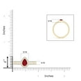 thumbnail image 4 of ANGARA Natural Pear Ruby and Diamond Halo Split Shank Ring in 14K Yellow Gold for Women (Size-6x4mm) | July Birthstone, Birthday, Anniversary, Jewelry Gift for Women | Natural Ruby Ring, 4 of 9