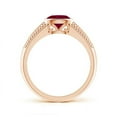 thumbnail image 2 of ANGARA Natural Vintage Inspired Bezel-Set Oval 1 ct Ruby Ring with Grooves in 14K Rose Gold for Women (Size-7x5mm) | July Birthstone Jewelry for Her | Natural Ruby Rings, 2 of 8